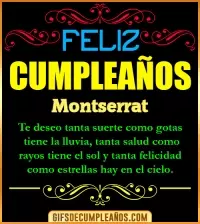 Frases de Cumpleaños Montserrat